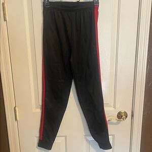 Black Pants with Red Stripes